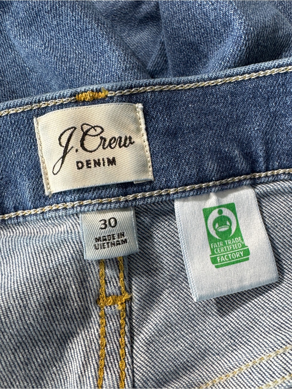 WJ10 {J. Crew} 10" Toothpick Saybrook Blue Wash Skinny Denim Jeans - Picture 3 of 7